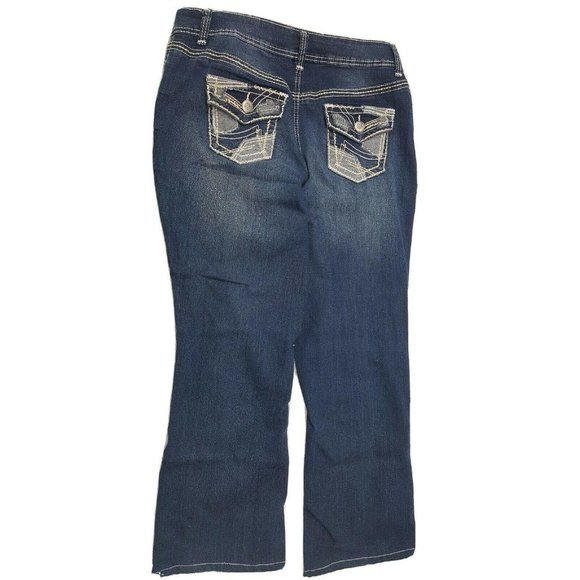 Lane Bryant Denim Jeans Women Size 16 Slim Boot - Picture 3 of 11